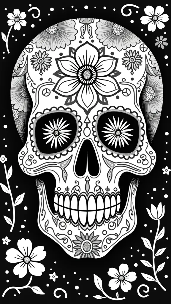 skull free coloring pages